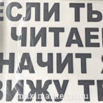 Наклейка "Если ты это читаешь,то я тебя не вижу" черн (35х50)  71275 (07698)