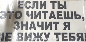 Наклейка "Если ты это читаешь,то я тебя не вижу" черн (35х50)  71275 (07698)