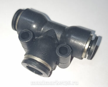 Фитинг тройник трубки ПВХ  6мм  -1780  PR-0024  PUT6*/10шт 21901