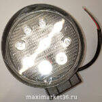 Фара диодная-ходов.огнь 9 SMD 27W 10-30V (1 шт(039823/41)чёрн.корп КРУГЛАЯ115мм 003ТОНКАЯ G0006-25мм