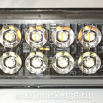 Фара диодная-ходов. огни 12 LED (3W)--54W + СТРОБОСКОП G0191