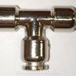 Фитинг  МЕТАЛЛ.-тройник трубки ПВХ 6 мм   PR-0052 (MPUТ6  00978)