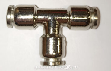 Фитинг  МЕТАЛЛ.-тройник трубки ПВХ 6 мм   PR-0052 (MPUТ6  00978)
