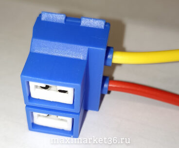 Разъём лампы Н7 с проводом (Фара на нов ГАЗЕЛЬ) КЕРАМИЧЕСКИЙ УГЛОВОЙ  L-015