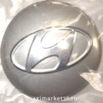 Наклейки на колпак ступицы с эмблемой D=60мм HYUNDAI (4шт) ВЫПУКЛЫЕ ХРОМ