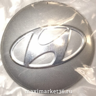 Наклейки на колпак ступицы с эмблемой D=60мм HYUNDAI (4шт) ВЫПУКЛЫЕ ХРОМ